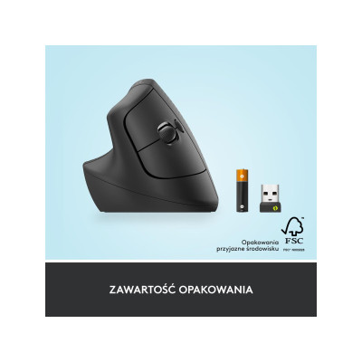 Logitech Lift Left Vertical Ergonomic Wireless/Bluetooth Graphite (910-006474)