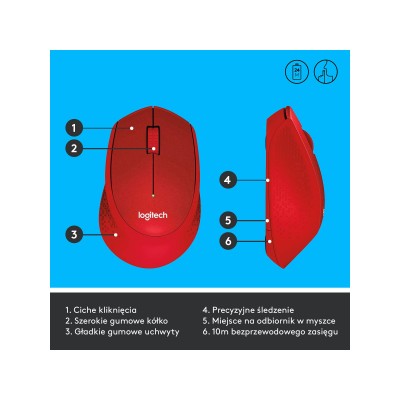 Logitech M330 Silent Plus Red (910-004911)