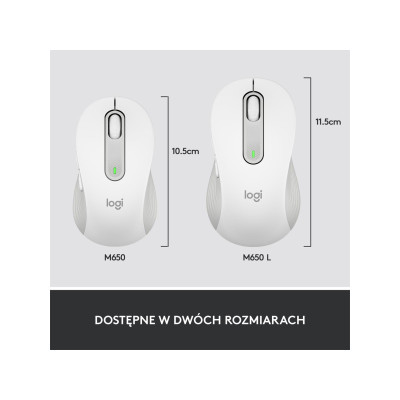 Logitech Signature M650 L Wireless Mouse Off-White (910-006238)