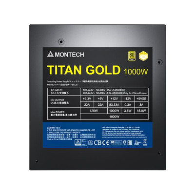 Montech TITAN 1000W 80 Plus Gold ATX 3.0 (TIS0125)