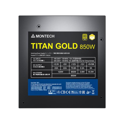 Montech TITAN 850W 80 Plus Gold ATX 3.0 (TIS0124)