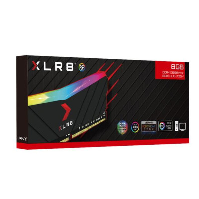 PNY 8GB (1x8GB) 3200MHz CL16 XLR8 RGB (MD8GD4320016XRGB)