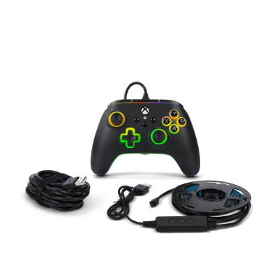 PowerA PC/XS Pad Advantage Lumectra black and RGB LED strip (XBGP0076-01)