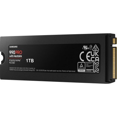 Samsung  1TB M.2 PCIe Gen4 NVMe 990 PRO Heatsink (MZ-V9P1T0CW)