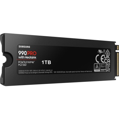 Samsung  1TB M.2 PCIe Gen4 NVMe 990 PRO Heatsink (MZ-V9P1T0CW)