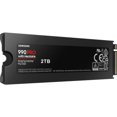 Samsung  2TB M.2 PCIe Gen4 NVMe 990 PRO Heatsink (MZ-V9P2T0CW)