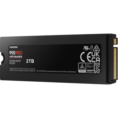 Samsung  2TB M.2 PCIe Gen4 NVMe 990 PRO Heatsink (MZ-V9P2T0CW)