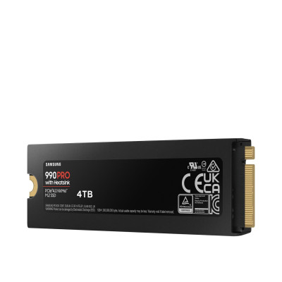 Samsung 4TB M.2 PCIe Gen4 NVMe 990 Pro Heatsink (MZ-V9P4T0CW)