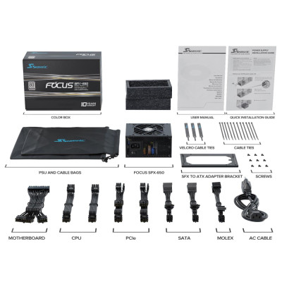 Seasonic FOCUS SPX 650W 80 Plus Platinum (FOCUS-SPX-650)