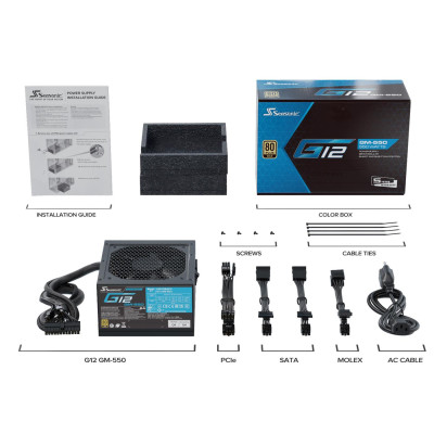 Seasonic G12 GM 550W 80 Plus Gold (G12-GM-550)