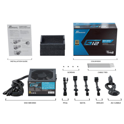 Seasonic G12 GM 650W 80 Plus Gold (G12-GM-650)