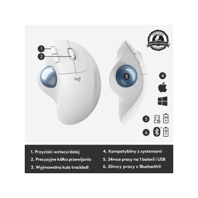 Logitech Ergo M575 Bluetooth Offwhite (910-005870)
