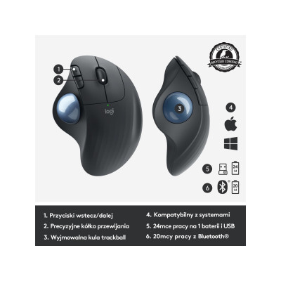 Logitech Ergo M575 Bluetooth Graphite (910-005872)