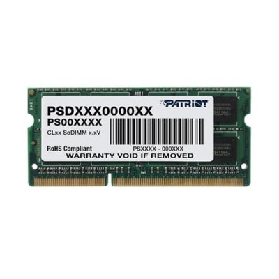 PATRIOT 8 GB SO-DIMM DDR3 1600 MHz (PSD38G16002S)