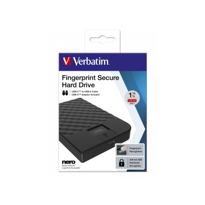 Verbatim Executive Fingerprint Secure 1TB USB C Black