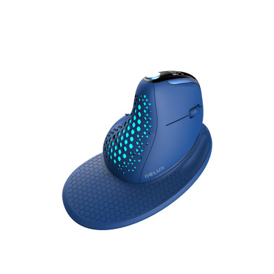 Delux M618XSD Vertical Mouse BT+2.4G RGB (blue)