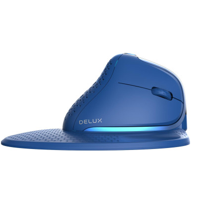 Delux M618XSD Vertical Mouse BT+2.4G RGB (blue)