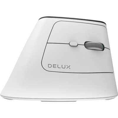 Delux MV6 DB BT+2.4G Vertical Mouse (White)