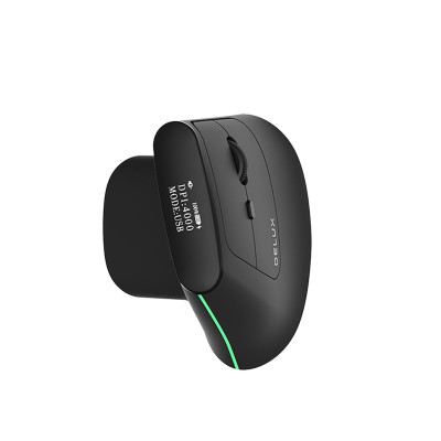 Delux MV6 DB BT+2.4G Vertical Mouse (black)