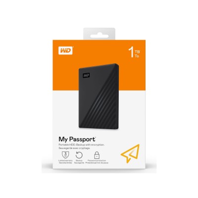 WD My Passport 1 TB Black (WDBYVG0010BBK-WESN)