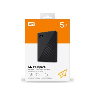 WD My Passport 5 TB Black (WDBPKJ0050BBK-WESN)