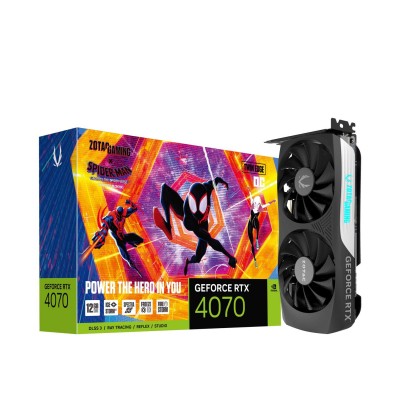 Zotac GAMING GEFORCE RTX 4070 Twin Edge OC SPIDER-MAN: Расстояние с Spider-Verse Bundle (ZT-D40700H-10SMP)