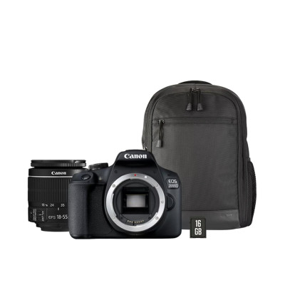 Canon EOS 2000D + EF-S 18-55mm f/3.5-5.6 + bag + card (2728C054)