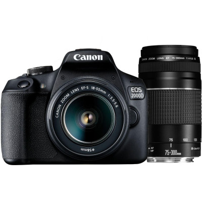 Canon EOS 2000D + 18-55 IS + 75-300 EU26 (2728C017)