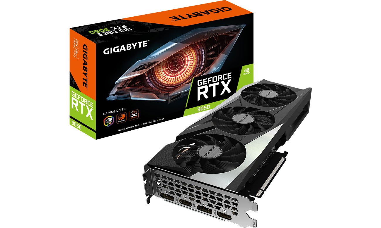 Gigabyte GeForce RTX 3050 GAMING OC 8 ГБ GDDR6 GV-N3050GAMING OC-8GD