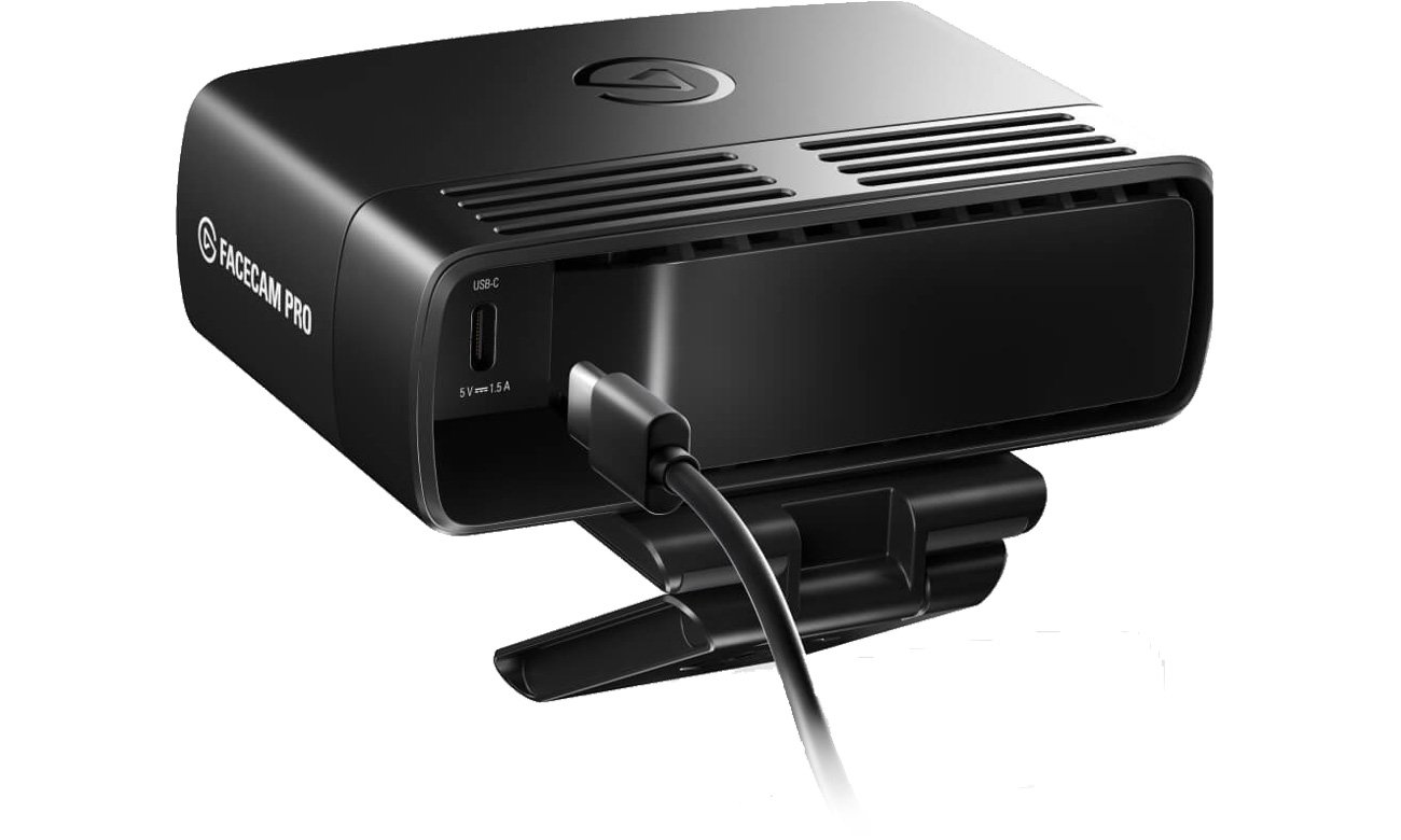 Веб-камера Elgato Facecam Pro 4K60 – угловой вид сзади