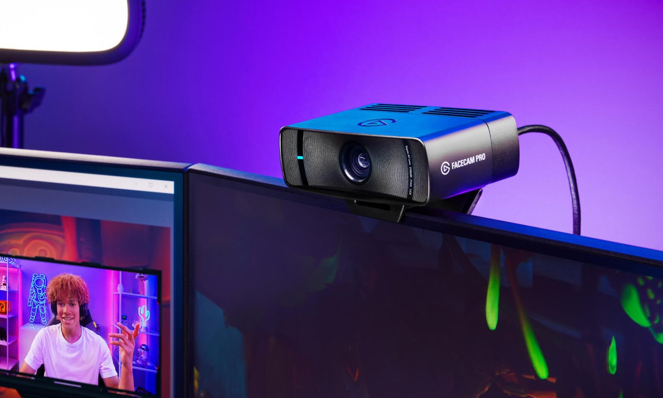 Веб-камера Elgato Facecam Pro 4K60 – объектив Elgato с автофокусом