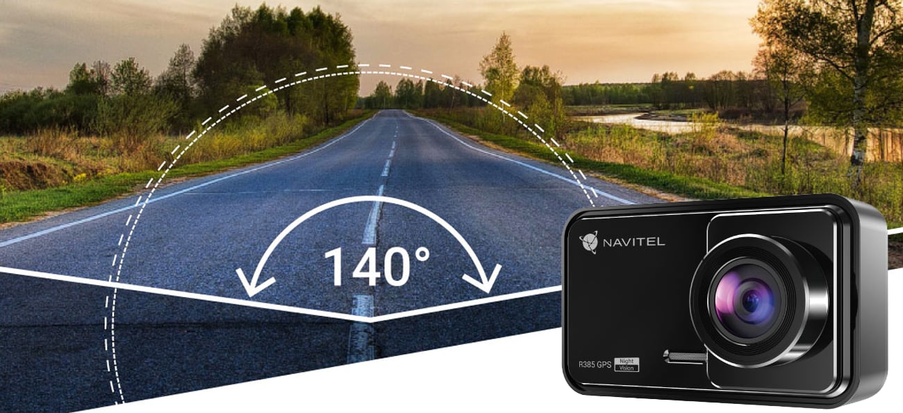 GPS видеорегистратор Navitel R385 - Широкий угол обзора