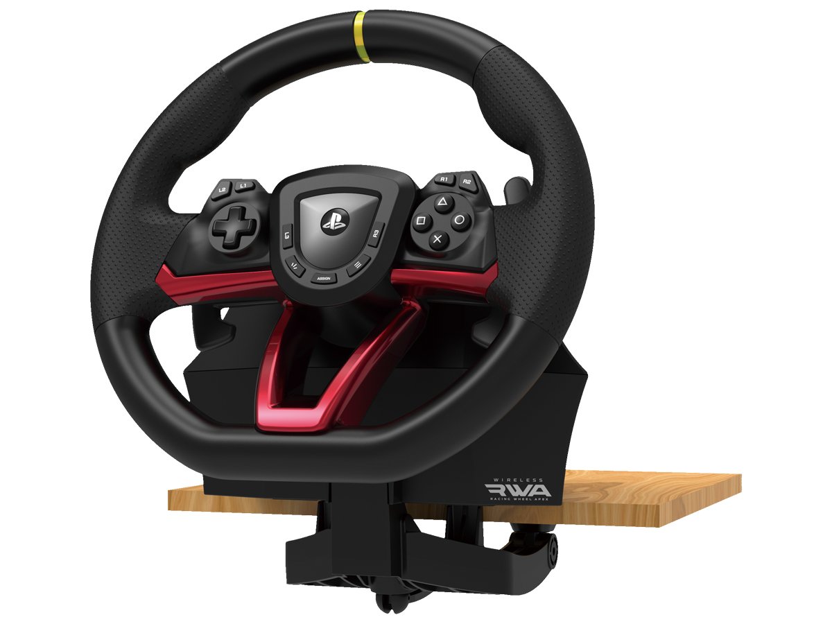 HORI Wireless Racing Wheel APEX PS5/PS4/PC - Легке встановлення завдяки міцним затискачам