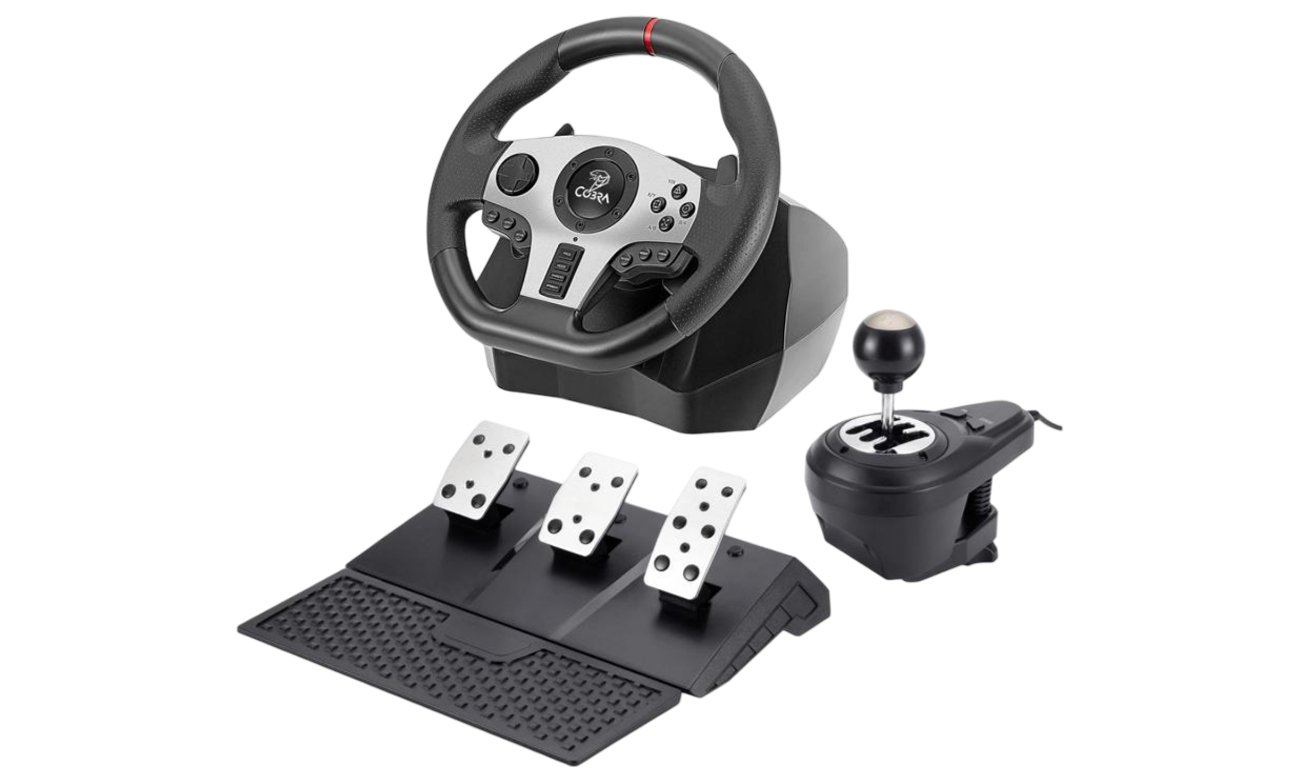 Кермо Cobra GT900 Rally - загальний вигляд з педалями та коробкою передач