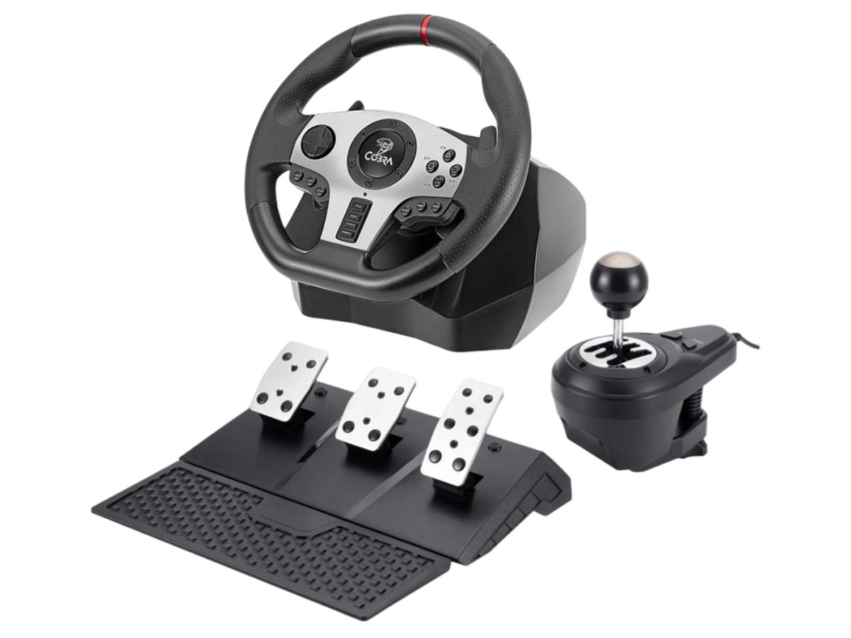 Кермо Cobra GT900 Rally - загальний вигляд з педалями та коробкою передач
