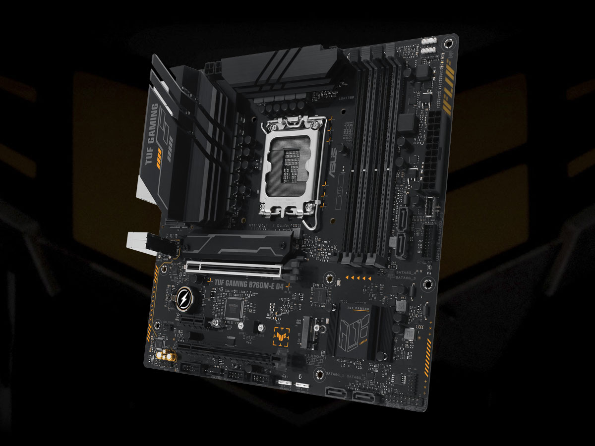 ASUS TUF GAMING B760M-E D4 вид справа