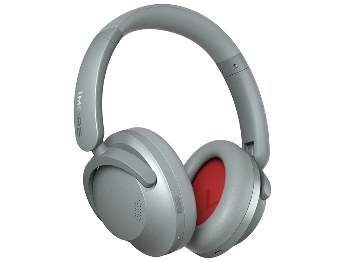 1БОЛЬШЕ Беспроводные наушники SonoFlow Silver – вид спереди под углом