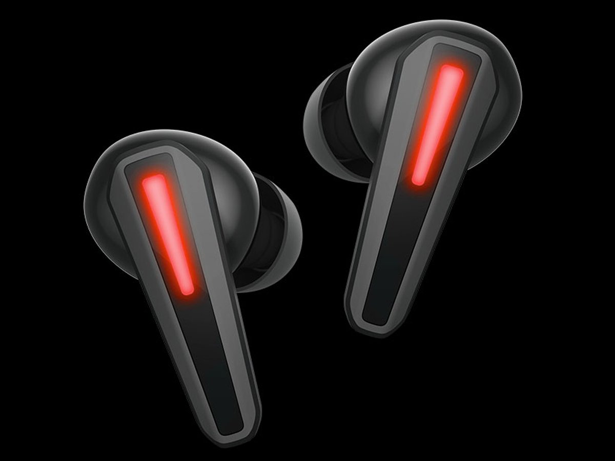 Бездротові навушники A4Tech TWS M70 чорно-червоні - вигляд лівого та правого навушників