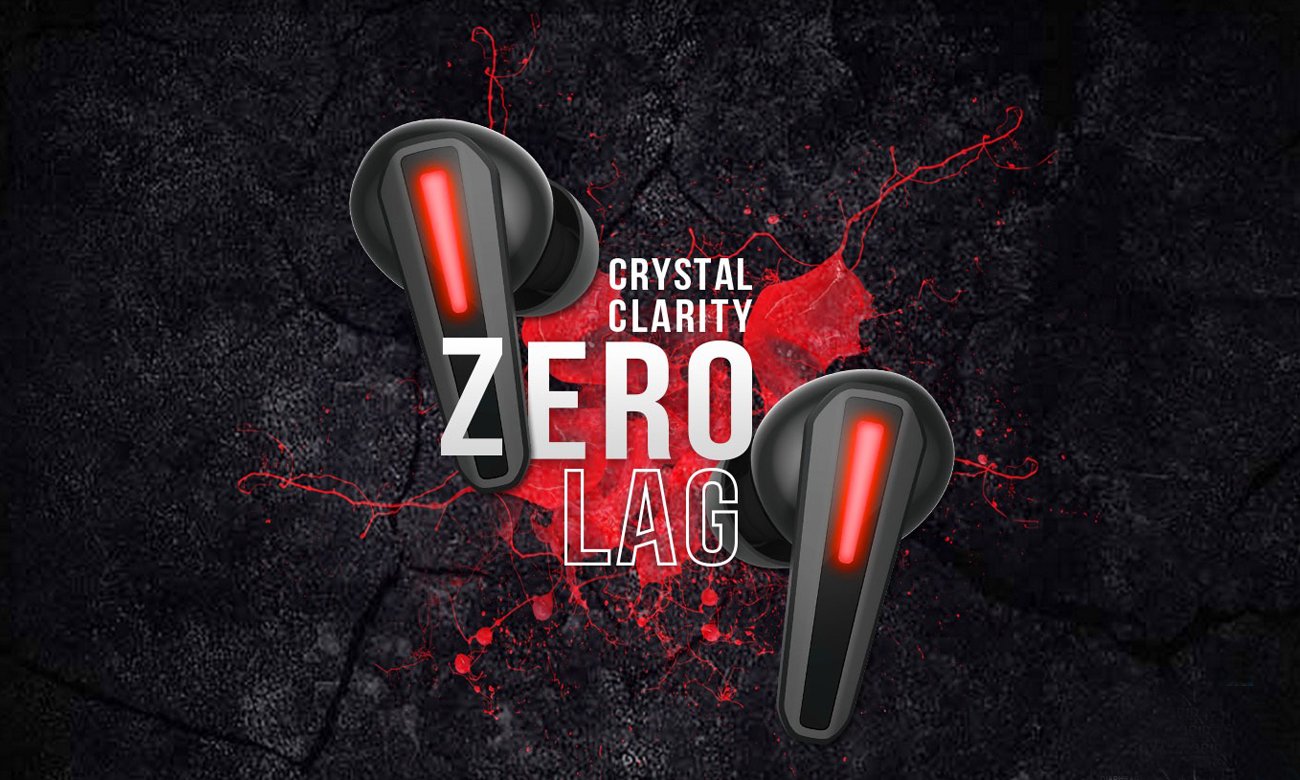 Чорно-червоні бездротові навушники A4Tech TWS M70 - графіка стилю життя