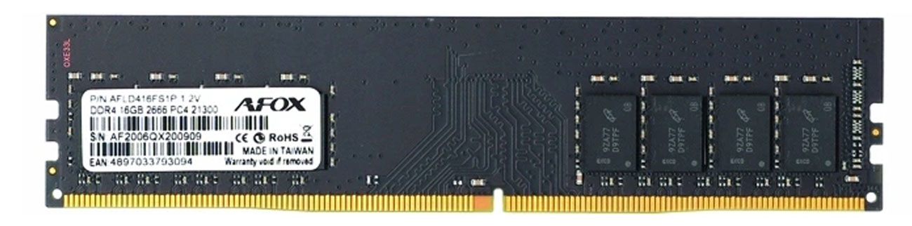 Оперативная память Afox 16 ГБ 2666 МГц CL19 DDR4