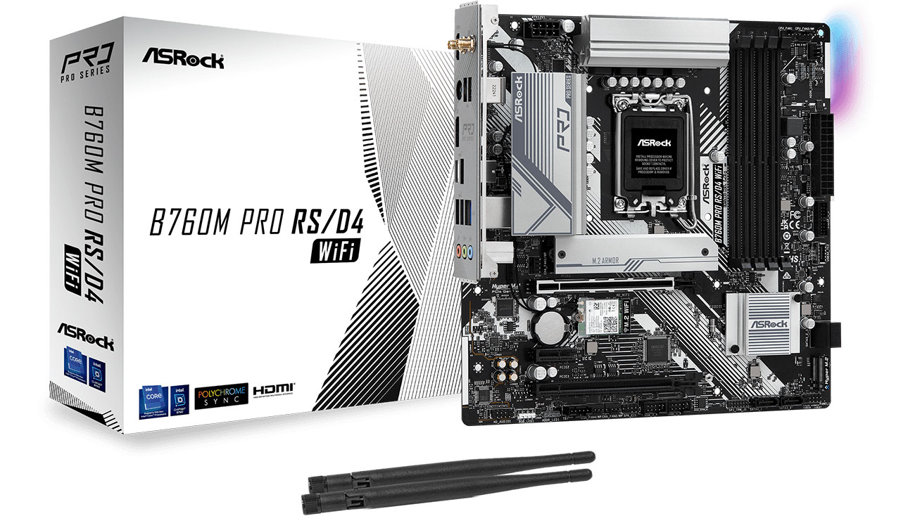 Материнська плата ASRock B760M Pro RS WiFi DDR4 в коробці