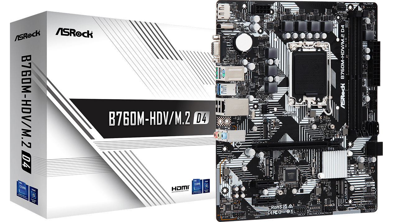 Материнська плата ASRock B760M-HDV/M.2 DDR4 в коробці