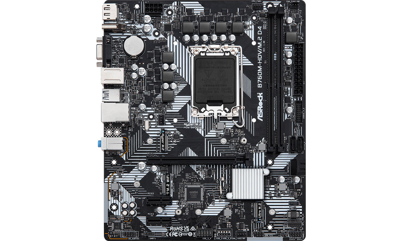 ASRock B760M-HDV/M.2 DDR4 Вид спереду