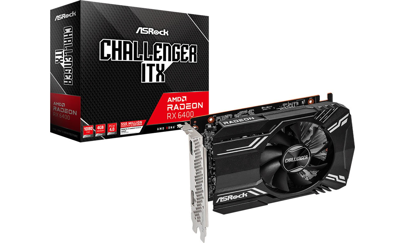 ASRock Radeon RX 6400 Challenger ITX 4 ГБ GDDR6