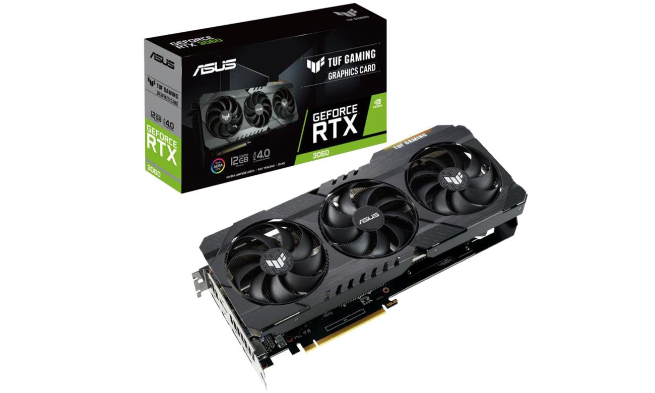 Видеокарта ASUS GeForce RTX 3060 TUF GAMING V2 LHR 12 ГБ GDDR6