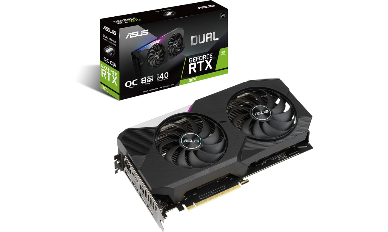 ASUS GeForce RTX 3070 DUAL OC V2 LHR 8 ГБ GDDR6