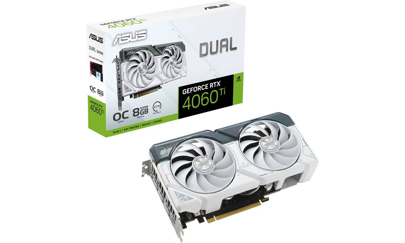 ASUS GeForce RTX 4060 Ti Dual White OC 8 ГБ GDDR6