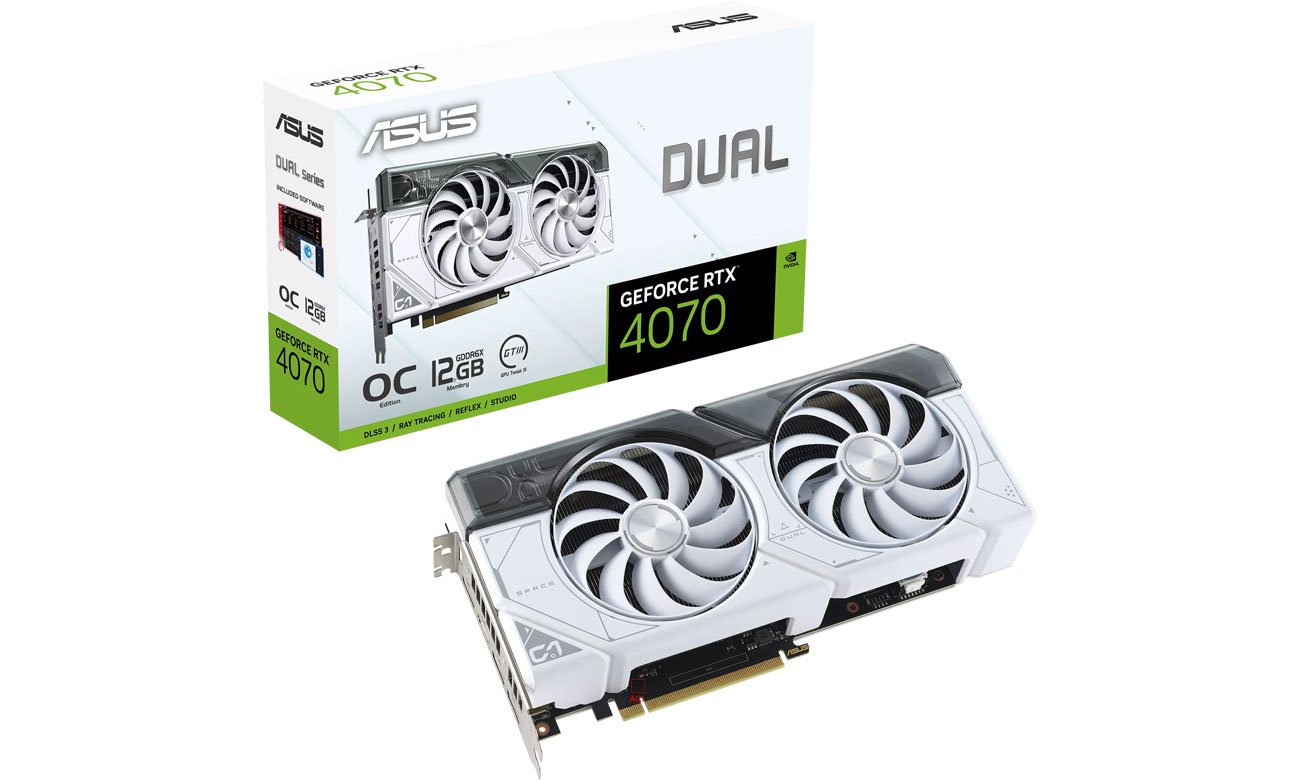 ASUS GeForce RTX 4070 DUAL OC WHITE 12 ГБ GDDR6X