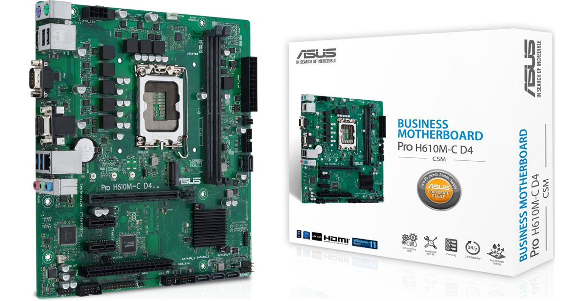 ASUS PRO H610M-C D4-CSM