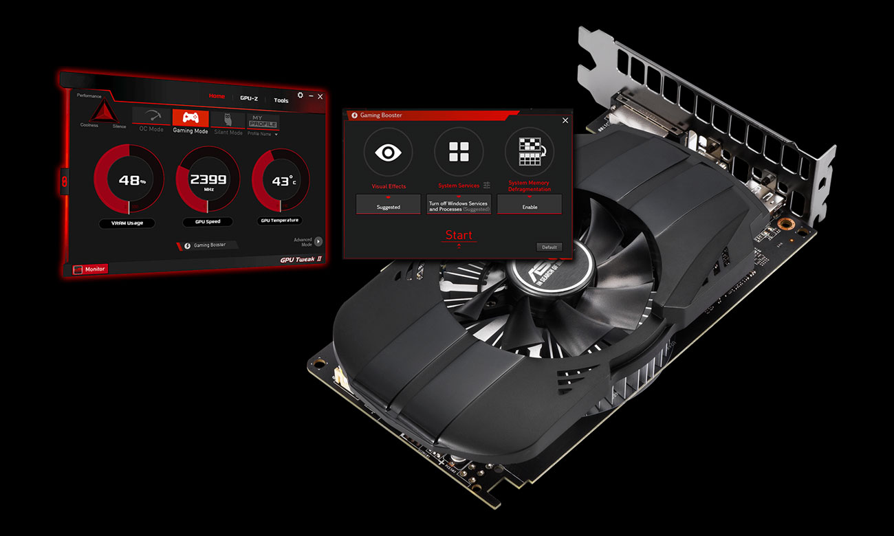 ASUS Radeon RX 550 Phoenix 2GB GDDR5 GPU Tweak II